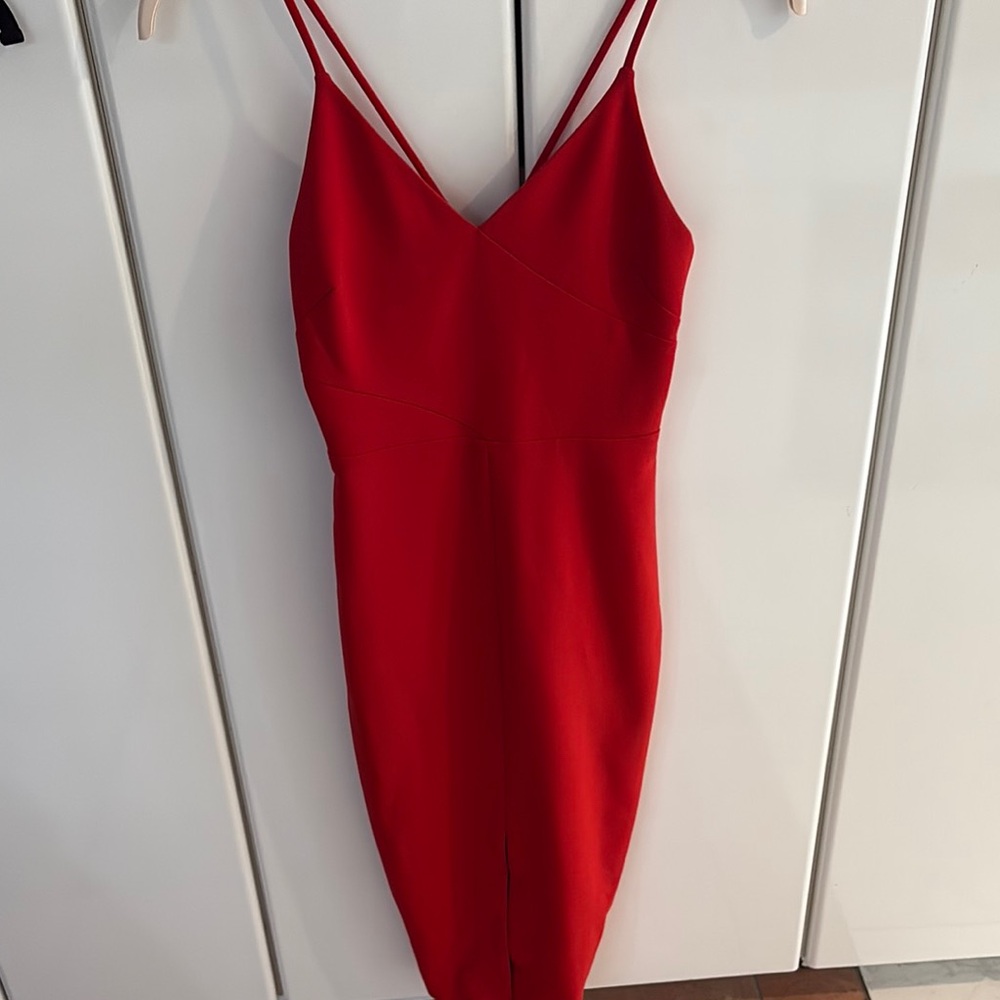 Elegant Red Likely Midi Dress